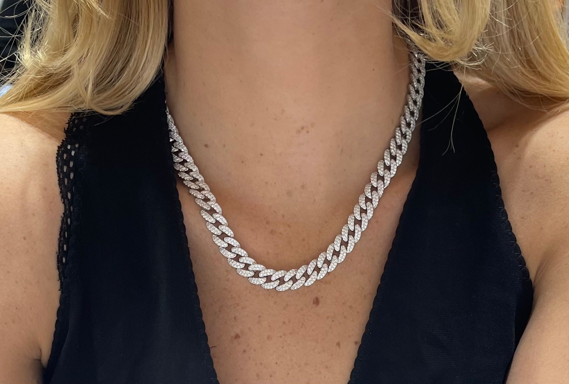 Diamond Pave Cuban Link Necklace
