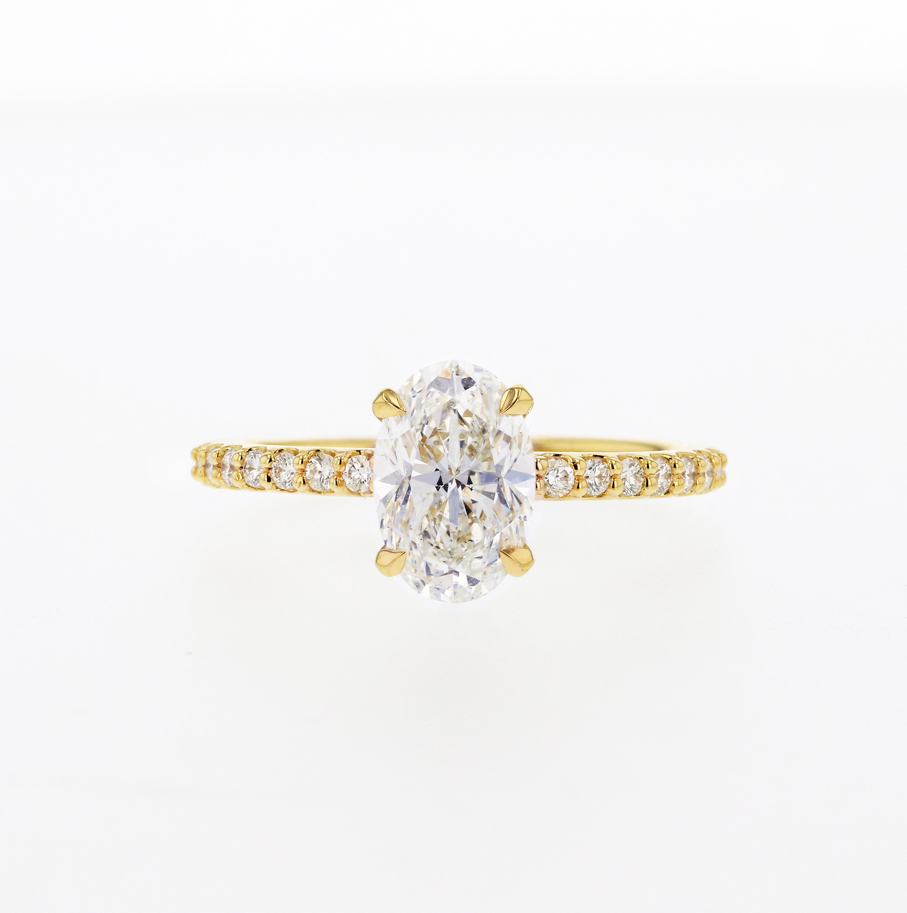 Oval Diamond Engagement Ring in Yellow