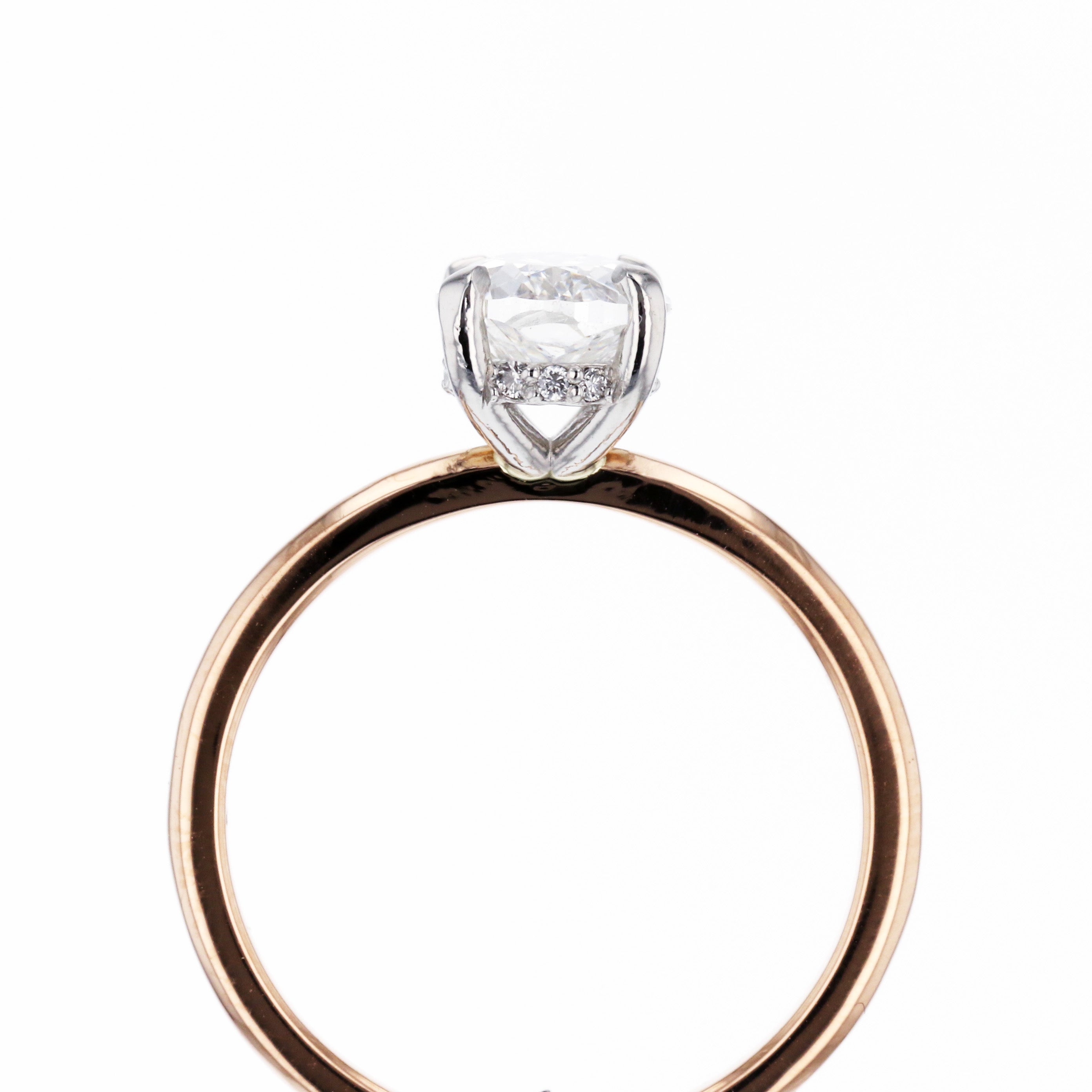 Two-Tone Rose Gold Oval Engagement Ring